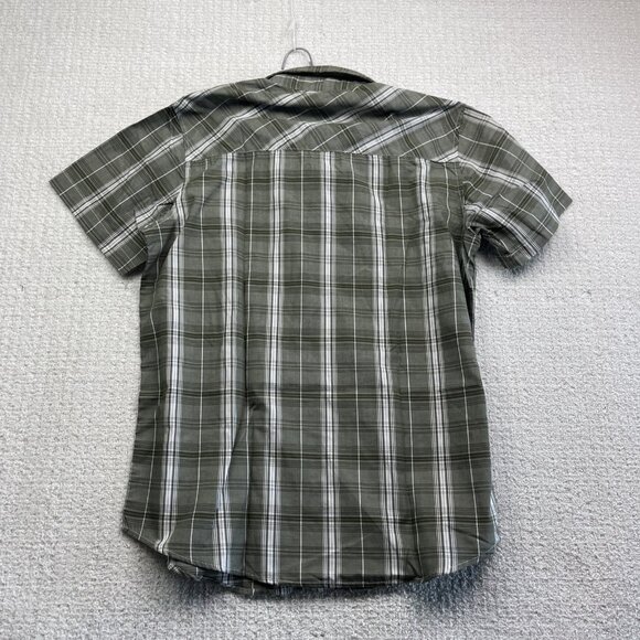 Lot x2 Mountain Ridge Button Up Shirt Mens M  Blue & Green Plaid Short Sleeve - Picture 15 of 16